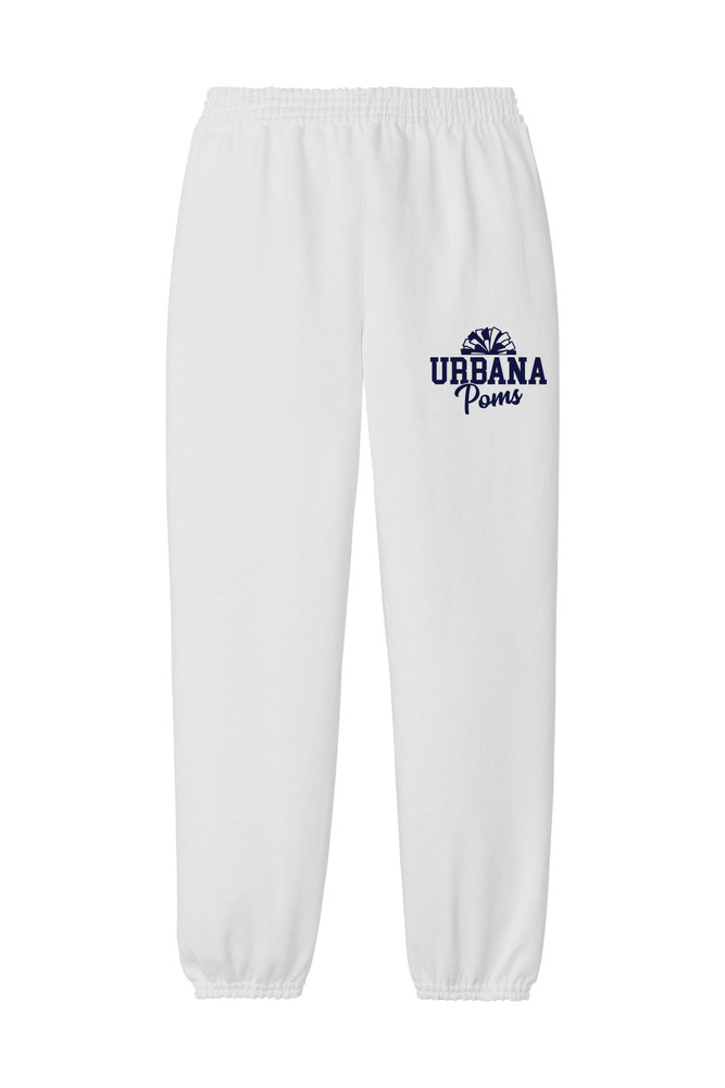 Urbana Hawks Sweatpants Cotton Elastic Cuff Bottom Many Colors Available Size S-3XL WHITE