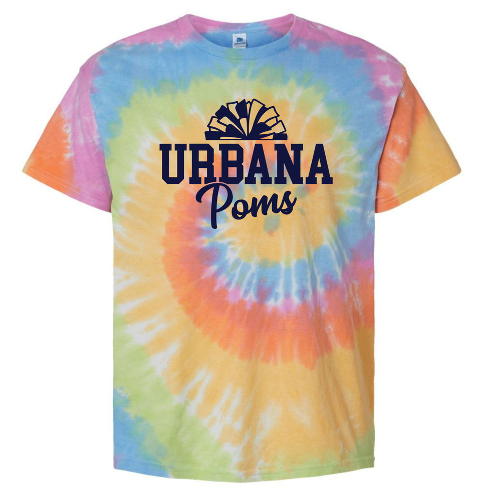 Urbana Hawks POMS T-shirt Cotton TIE DYE ETERNITY SZ S-3XL