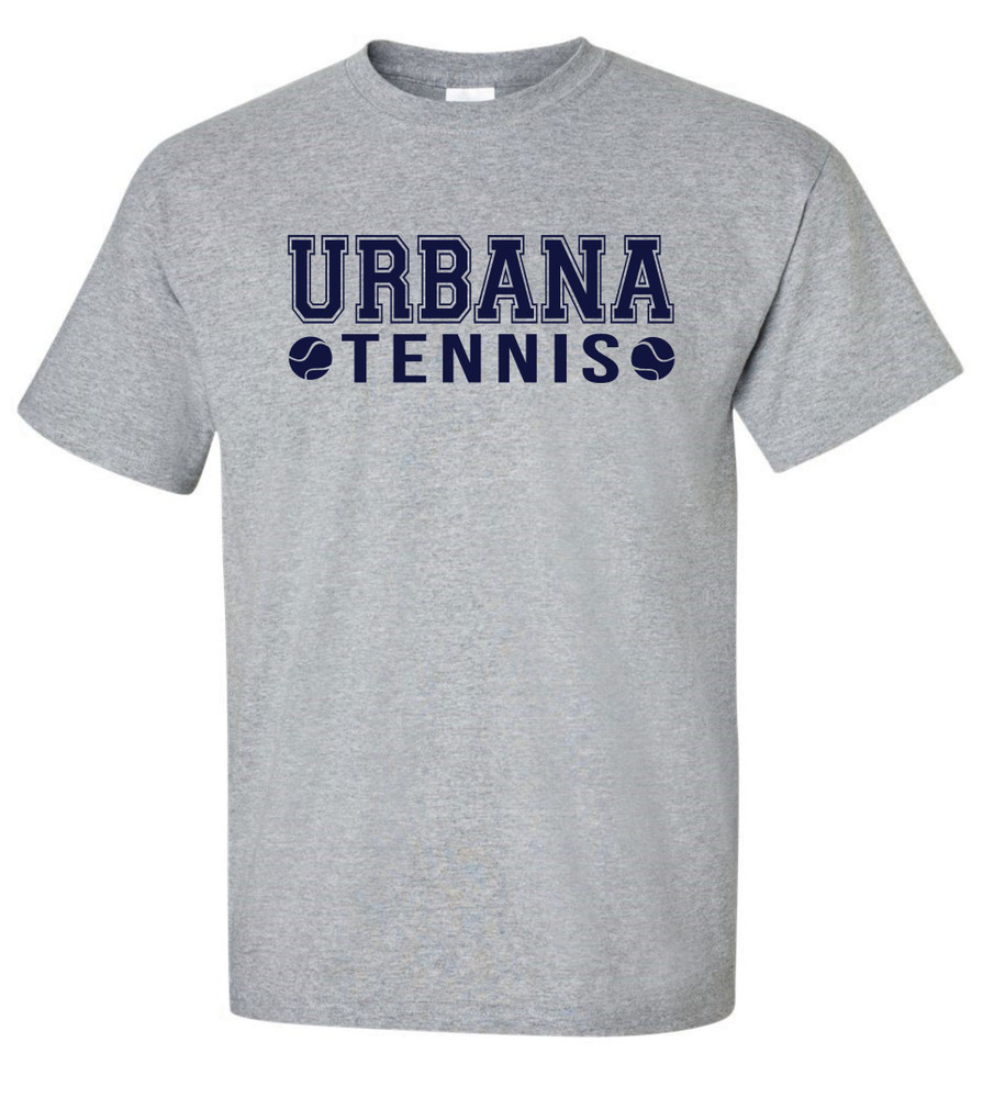 UHS URBANA TENNIS T-shirt Cotton SZ S-3XL  SPORT GREY