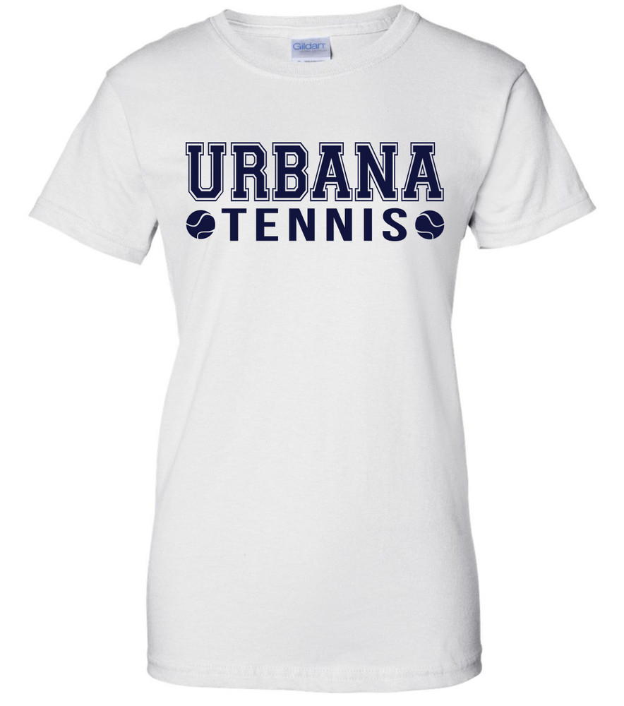UHS URBANA TENNIS T-shirt Cotton SZ S-2XL LADIES WHITE