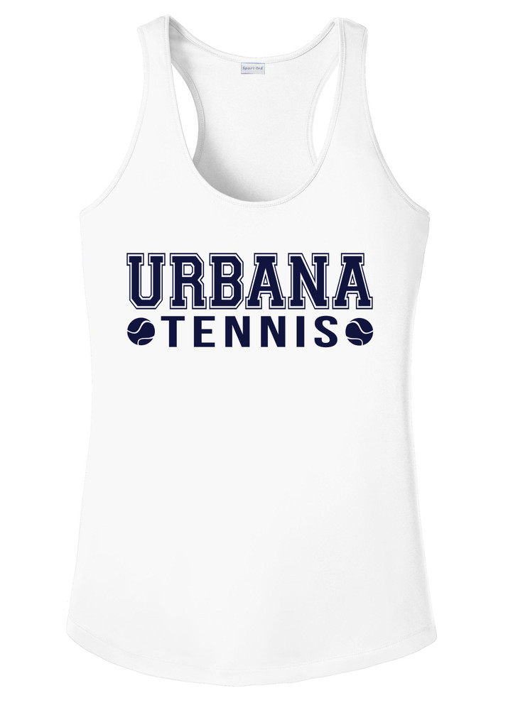 UHS Urbana TENNIS Tank Top Performance MANY COLORS Available LADIES SZ S-2XL WHITE