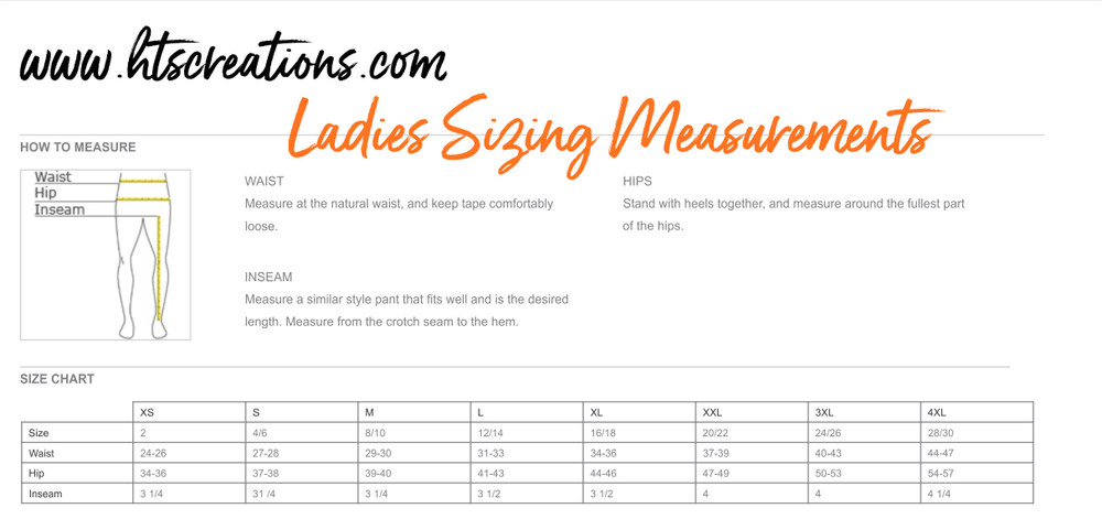 Urbana Hawks POMS Performance Repeat Shorts LADIES SIZES XS-3XL SIZING CHART