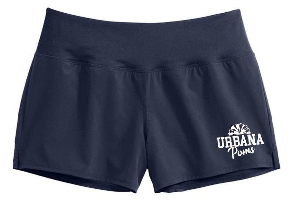 Urbana Hawks POMS Performance Repeat Shorts LADIES  SIZES  XS-3XL NAVY
