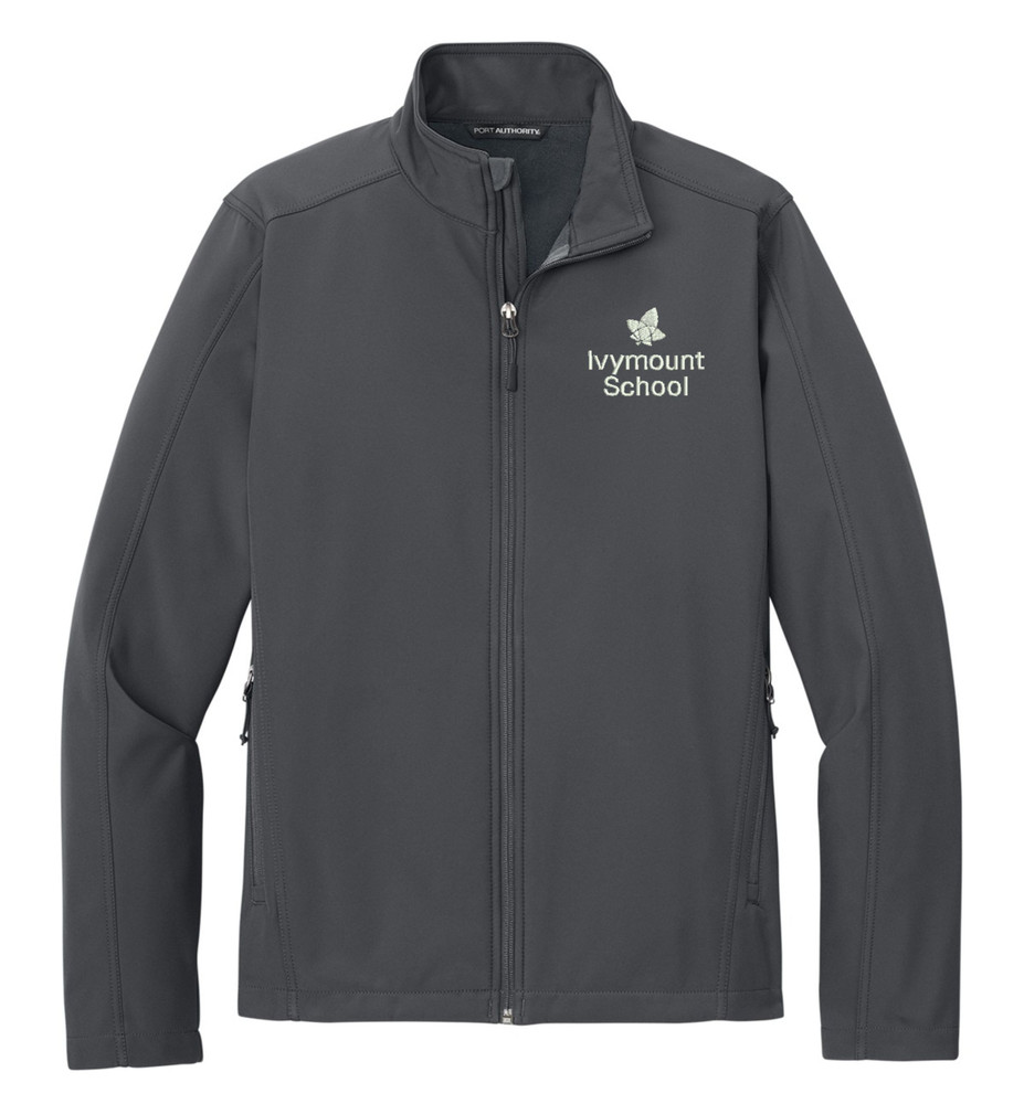 IVYMOUNT SCHOOL Core Soft Shell Jacket PORT AUTHORITY Many Colors Available SZ S-4XL  BATTLESHIP GREY