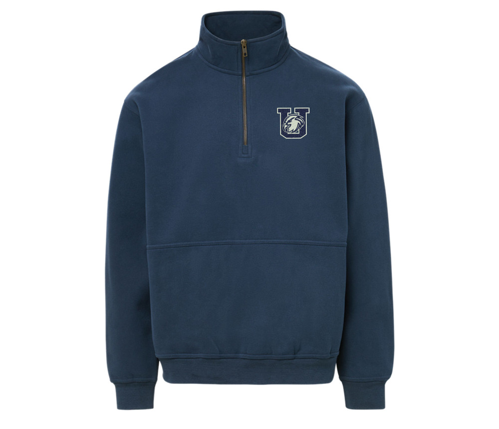UHS URBANA HAWKS BOOSTERS Quarter Zip MV SPORT Vintage Qtr Zip Pullover with Pockets Sz S-3XL NAVY