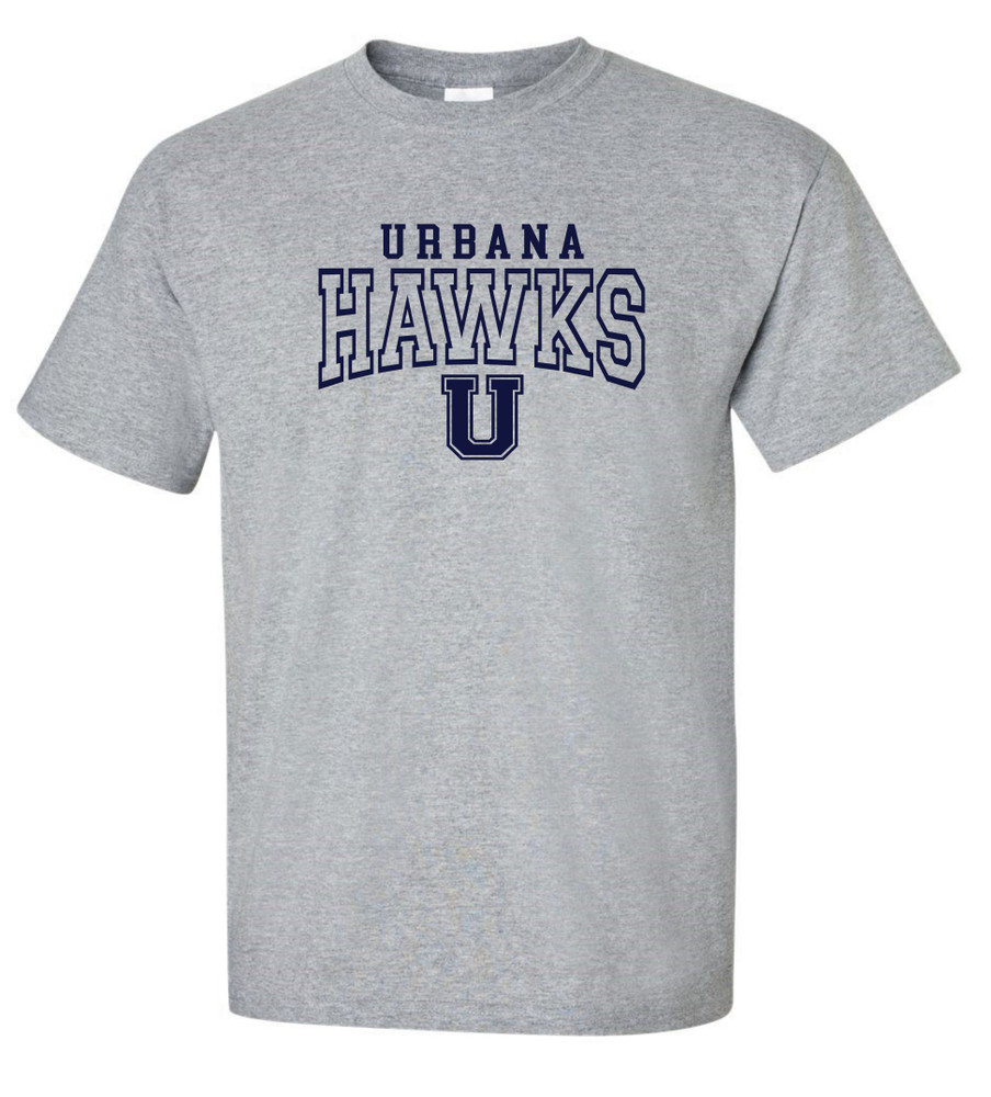 UHS Urbana Hawks BOOSTERS U T-shirt Cotton SZ S-3XL SPORT GREY