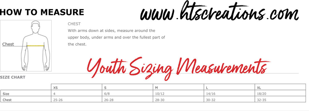 YOUTH SHIRT SIZING CHART