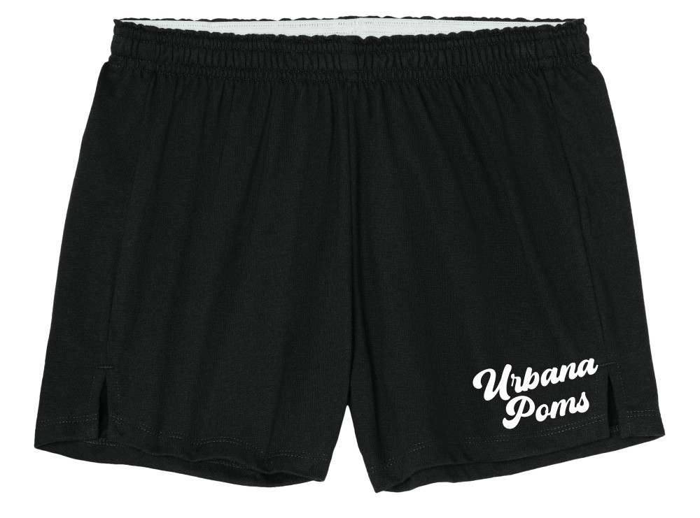 URBANA HAWKS POMS Shorts Squad Cotton YOUTH  Many Colors Available SZ S-XL BLACK