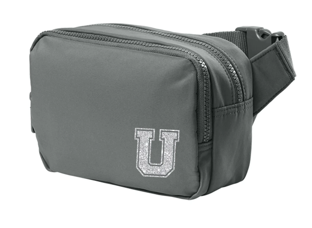 Urbana Hawks POMS GLITTER Crossbody Dual-Compartment Sling Bag STORM GREY