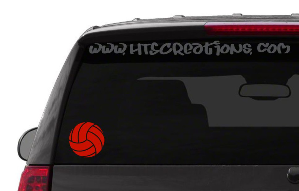 Volleyball Sports Vinyl Decal Laptop Car Door Mirror Truck Vanity Boat RED