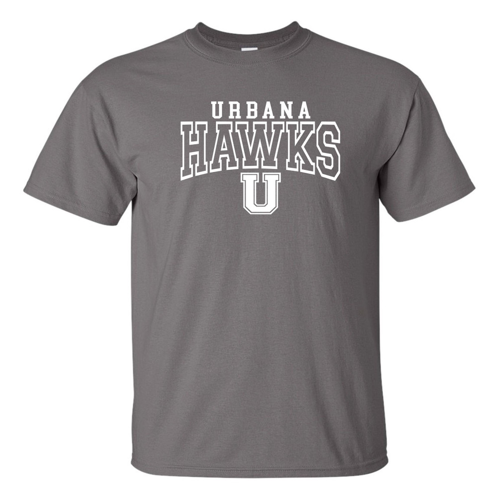 Urbana Hawks LACROSSE T-shirt Cotton Many Colors Available YOUTH SZ S-XL  CHARCOAL