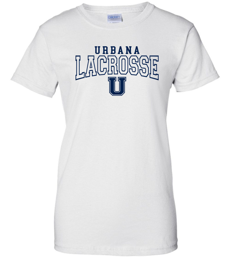 Urbana Hawks LACROSSE T-shirt Cotton Many Colors Available LADIES SZ S-3XL  WHITE