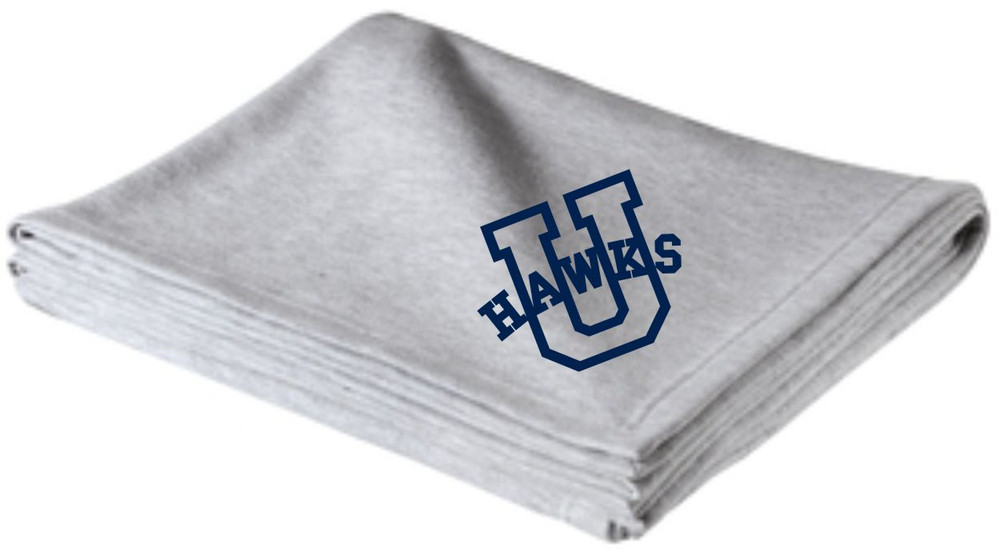 Urbana Hawks LACROSSE Cotton Sweatshirt Stadium Blanket 50x60 NAVY or GREY Available SPORT GREY