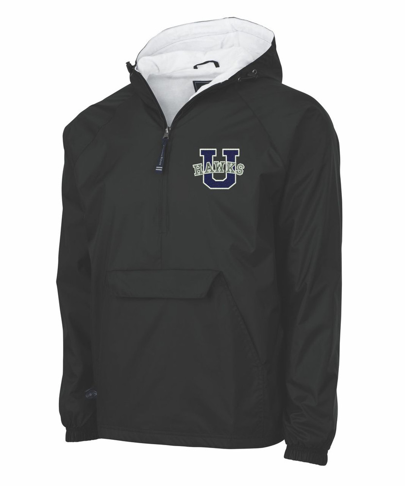 UHS Urbana Hawks Half Zip Pullover Nylon Jacket Charles River Personalization Available BLACK