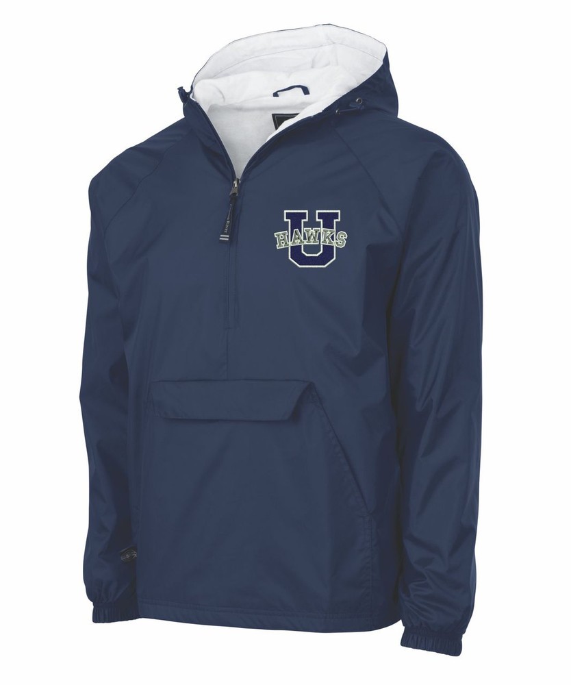 UHS Urbana Hawks Half Zip Pullover Nylon Jacket Charles River Personalization Available NAVY