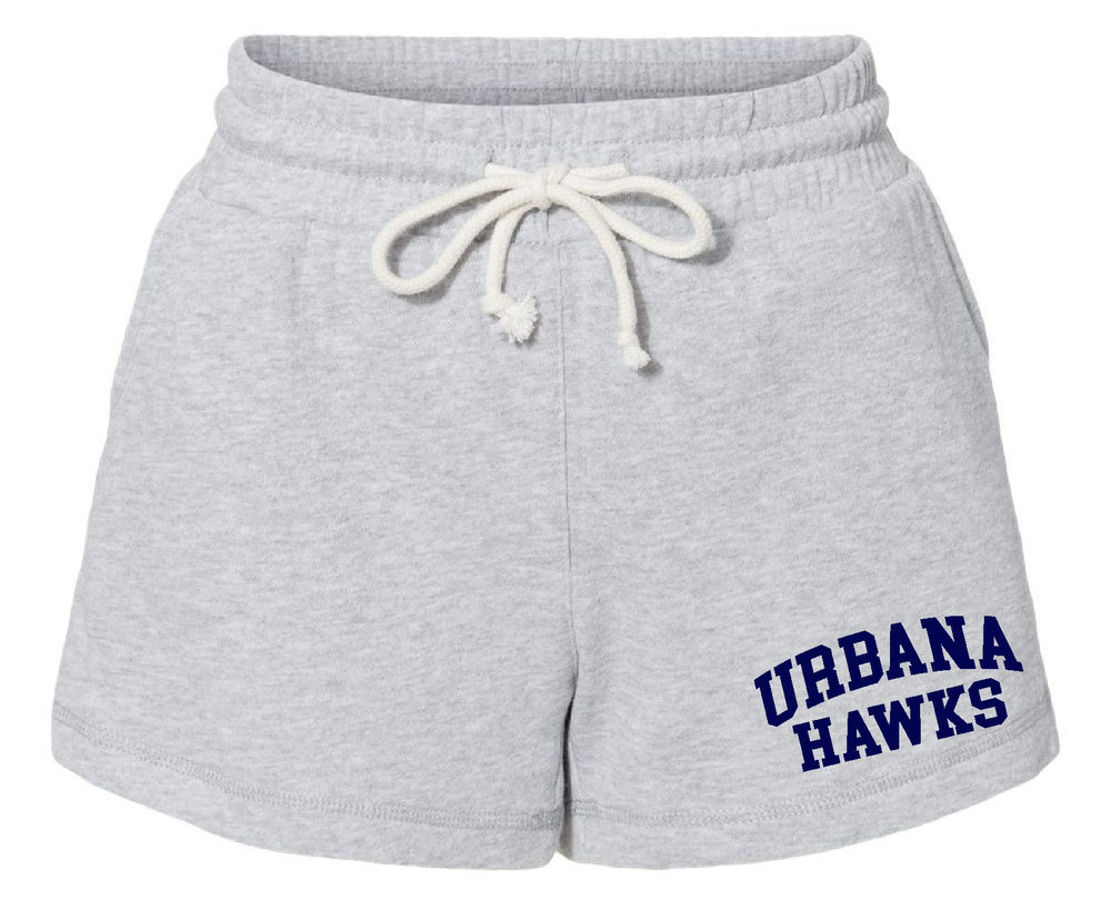 Urbana Hawks Shorts LACROSSE Enzyme Washed Rally Shorts LADIES Many Colors SZ X-2XL