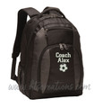 Soccer Ball Coach Sports Personalized Embroidered Monogram Backpack Waterbottle Holder FONT Style CHICAGO