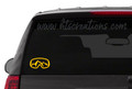 Ski Goggles Snowboarding Mountain Downhill Extreme Sports Vinyl Decal Laptop Car Mirror Truck YELLOW