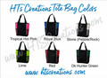 HT's Creations Custom Monogrammed Personalized Zippered Tote Bag Colors Hot Pink Royal Blue Stone Lime Red Hunter Green