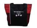 Baseball Softball Sports Team Mom Custom Personalized RED Tote Bag Font Style MARKER CAP