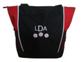 Baseball Softball Sports Team Mom Custom Personalized RED Tote Bag Font Style London