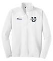 UHS Urbana Hawks Half Zip Performance Stretch Sport Wick Polyester Spandex Pullover Many Colors Available SZ S-3XL WHITE w/NAME PERSONALIZATION