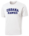 UHS Urbana Hawks T-shirt Performance Posi Charge Competitor Many Colors Available SZ XS-4XL WHITE