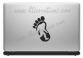 Big Foot Yeti Sasquatch Footprint  Left Foot Adventure Hiking Hunting Vinyl Decal Laptop Car Mirror Truck Mirror