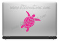 Sea Turtle Hearts Reptile Nautical Vinyl Decal Laptop Car Door Mirror Truck Boat HOT PINK