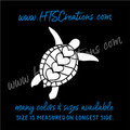 Sea Turtle Hearts Reptile Nautical Vinyl Decal Laptop Car Door Mirror Truck Boat WHITE