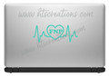Nurse Heart EKG FNP Electrocardiogram Cardiogram Ardiogram Nursing Practitioner Vinyl Decal Laptop Car Door Mirror Truck Glass MINT