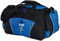 Frisbee Disc Golf Sports Personalized Monogrammed Embroidered ROYAL BLUE Duffel FONT STYLE VARSITY