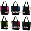 HT's Creations Zippered Tote Bag Colors Hot Pink Royal Blue Stone Lime Red Hunter Green