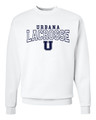 Urbana Hawks LACROSSE Cotton Crewneck Sweatshirt  Many Colors Available Size S-5XL WHITE
