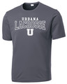 Urbana Hawks LACROSSE U T-shirt Performance Posi Charge Competitor Many Colors Available SZ XS-4XL IRON GREY