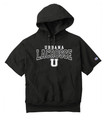 Urbana Hawks Reverse Weave Hoodie Sweatshirt Short Sleeve CHAMPION Many Colors Available Sz S-3XL - BLACK