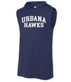 Urbana Hawks LACROSSE Hoodie Performance Sleeveless SPORT TEK T-shirt Many Colors Available  Sz S-2XL NAVY