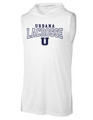 Urbana Hawks LACROSSE Sport Tek Hoodie Performance Sleeveless T-shirt Many Colors Available Sz S-2XL  WHITE