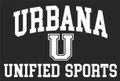 Urbana Hawks UNIFIED SPORTS Varsity U Vinyl Decal Car Truck Mirror Wall Laptop Trailer Ipad WHITE