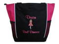 Irish Dancer Ghillie Girl Jig Shoes Celtic Dance Ireland Reel Princess HOT TROPICAL PINK Zippered Tote Bag Font Style CASUAL SCRIPT  (Hot Pink DRESS with golden yellow TRIM)