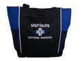 Heartbeat First Aid Cross EKG Royal Blue Nurse Nursing Student RN BSN LVN CNA LPN MSN Paramedic Tote Cheri Font