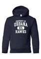 UHS Urbana Hawks PROPERTY OF Cotton Hoodie Sweatshirt YOUTH Many Colors Available SZ S-XL   NAVY