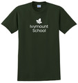 IVYMOUNT SCHOOL T-shirt Cotton Many Colors Available YOUTH SZ S-XL-FOREST WHITE PRINT