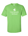 IVYMOUNT SCHOOL T-shirt Cotton Many Colors Available YOUTH SZ S-XL-LIME WHITE PRINT