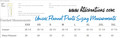 FLANNEL PANTS SIZING CHART