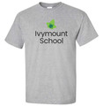 IVYMOUNT SCHOOL T-shirt Cotton MULTICOLOR logo SPORTS GREY OR WHITE Available SZ S-4XL  SPORTS GREY