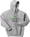 IVYMOUNT SCHOOL Cotton Hoodie Sweatshirt Multicolor Logo WHITE or SPORTS GREY Available UNISEX ADULT SZ S-3XL  SPORTS GREY