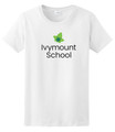 IVYMOUNT SCHOOL MULTICOLOR T-shirt Cotton WHITE OR SPORTS GREY Colors Available SZ S-4XL LADIES WHITE
