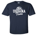 Urbana Hawks POMS Varsity T-shirt Cotton Many Colors Available Unisex Sz S-3XL NAVY