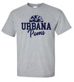 Urbana Hawks POMS Varsity T-shirt Cotton Many Colors Available Unisex Sz S-3XL SPORT GREY